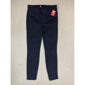 Spanx Jeans Womens‎ S Petites Black Skinny Mid Rise Stretch Pull On Denim